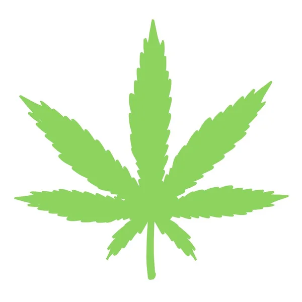 Marijuana Leaf Drawing Simple Cannabis Symbol Vector — Stock Vector