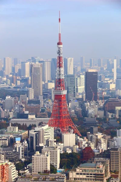 Tokyo Skyline Antenne Byudsigt Med Minato Ward - Stock-foto