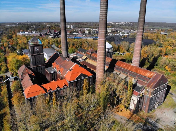 Bytom City Polonia Colores Otoñales Patrimonio Industrial Distrito Bytom Szombierki — Foto de Stock