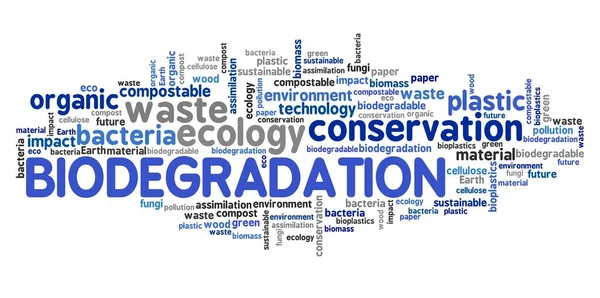 Biodegradation Concept Word Cloud Collage Biodegradation Sign — Stock Photo, Image
