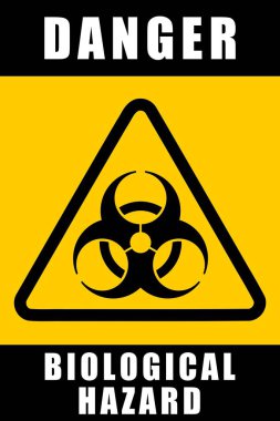Biyolojik tehlike vektör sembolü. Biyolojik tehlike uyarısı.
