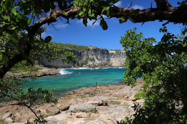 Paysage Guadeloupe Baie Porte Enfer Hell Gate Paysage Des Caraïbes — Photo