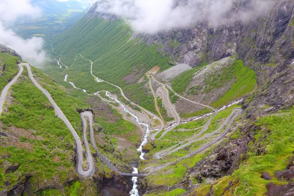 Norway Troll Road Percorso Montagna Trollstigen Più Romsdal Regione — Foto Stock