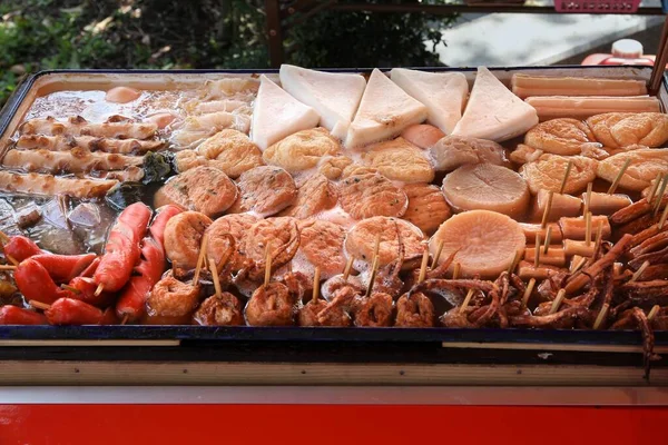 Cucina Giapponese Oden Cibo Nel Brodo Soia Cucina Tipica Invernale — Foto Stock