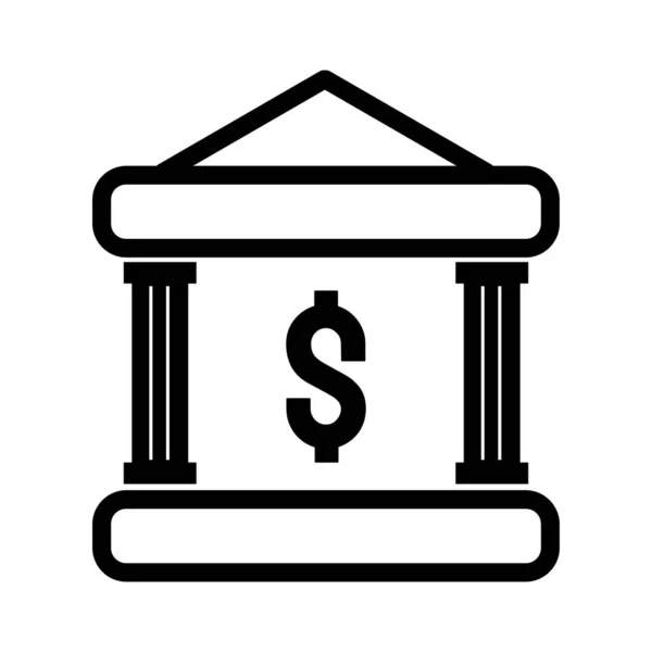 Ícone Vetor Construção Bancária Ícone Vetorial Eps —  Vetores de Stock
