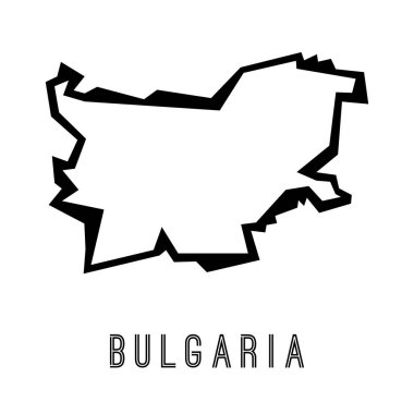 Bulgaristan 'ın basit vektör haritası - ülke keskin çokgen geometrik biçim vektörü.