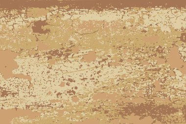 Kahverengi lekeli grunge sıkıntılı arka plan. İğrenç vektör dokusu.