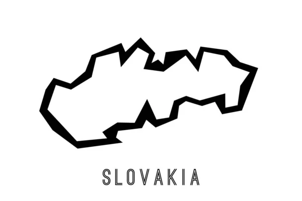 Slovakya Basit Vektör Haritası Ana Hatları Ülke Şekli Keskin Çokgen — Stok Vektör