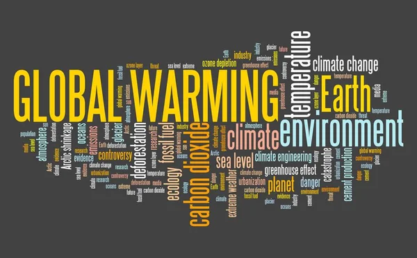 Global Warming Word Cloud Climate Change Concept — Stock Photo, Image