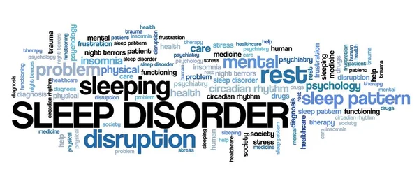 Sleep Disorder Concepts Word Cloud Sleeping Health Keywords Illustration — Stock Photo, Image