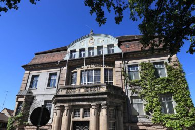 ERLANGEN, GERMANY - 6 Mayıs 2018: Üniversite Kütüphanesi (Universitatsbibliothek) Erlangen, Almanya. Friedrich-Alexander Üniversitesi Erlangen-Nurnberg.