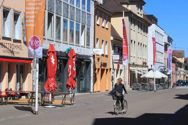 Erlangen Deutschland Mai 2018 Menschen Besuchen Eine Einkaufsstraße Erlangen Erlangen — Stockfoto