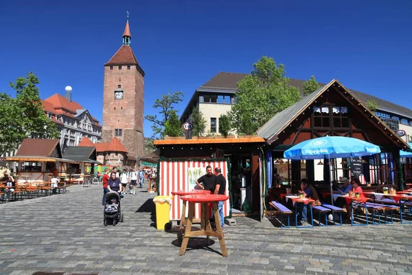 Nuremberg Germany May 2018 People Visit Spargeltage Festival Nuremberg Germany — Stock Photo, Image