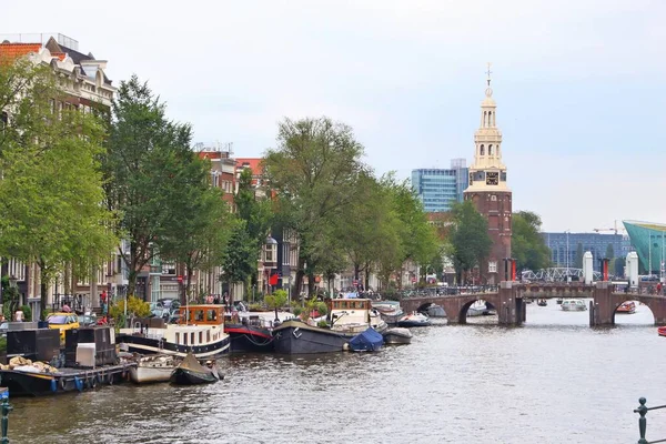 Pohled Město Amsterdamu Kanálem Oosterdok Oblastí Lastage — Stock fotografie