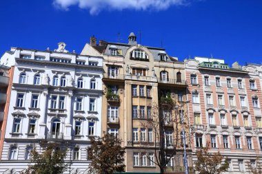 Viyana şehri, Avusturya - Mariahilf bölgesindeki eski konut mimarisi.