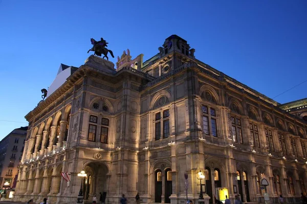 Vienna City Austria Staatsoper State Opera Building Evening — Stock Photo, Image