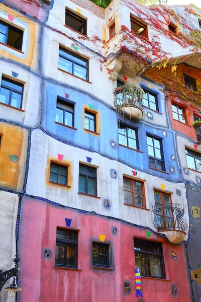 Viena Austria Septiembre 2011 Hundertwasser Haus Viena Icónico Edificio Fue — Foto de Stock