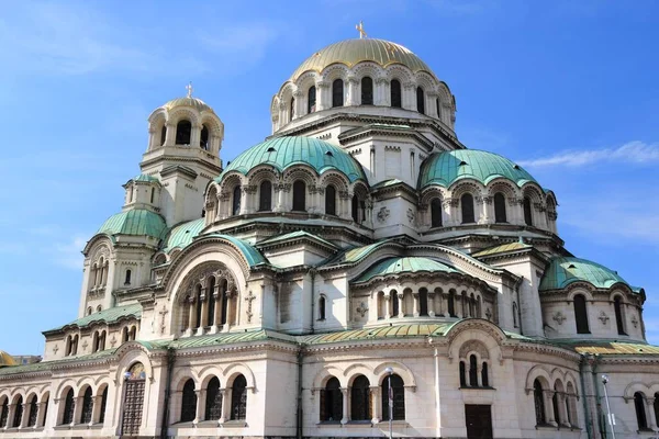 Bulgarien Sofia Kathedrale Des Heiligen Alexander Nevsky Wahrzeichen Des Balkans — Stockfoto