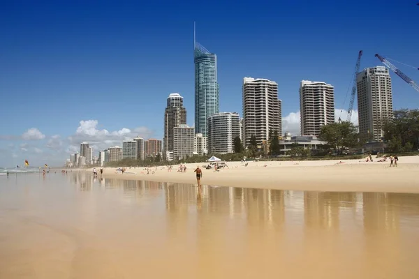 Costa Oro Australia Marzo 2008 Gente Visita Spiaggia Gold Coast — Foto Stock