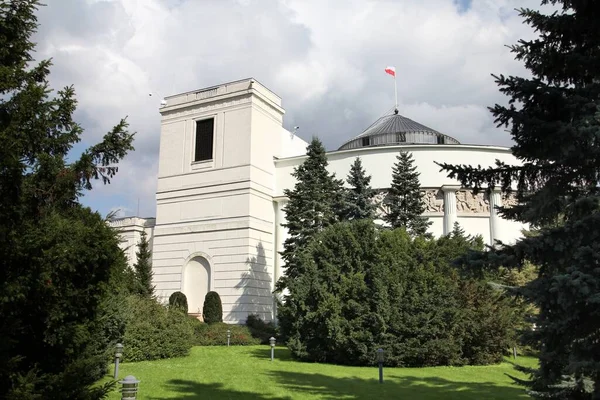 Polish Parliament Sejm Building Warsaw Government Architecture — Stock Photo, Image