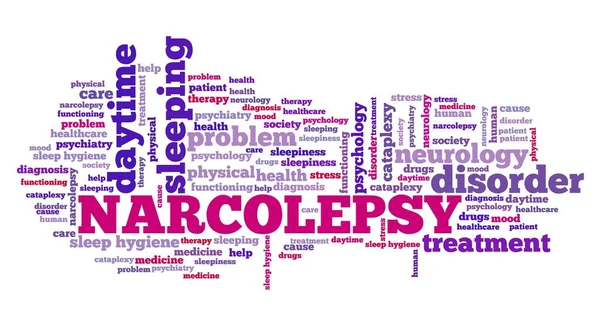 Narcolepsy Concepts Word Cloud Text Sleep Disorder Keywords Graphics — Stock Photo, Image