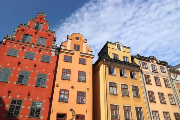 Stockholms Stadssiluett Sverige Stortorget Arkitektur Gamla Stan — Stockfoto