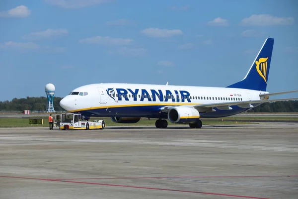 Katowice Polen Augustus 2018 Goedkope Luchtvaartmaatschappij Ryanair Boeing 737 Vliegtuigen — Stockfoto
