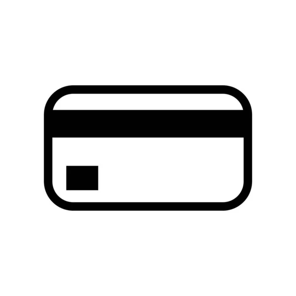 Ícone Cartão Crédito Com Faixa Magnética Ícone Vetorial Eps — Vetor de Stock