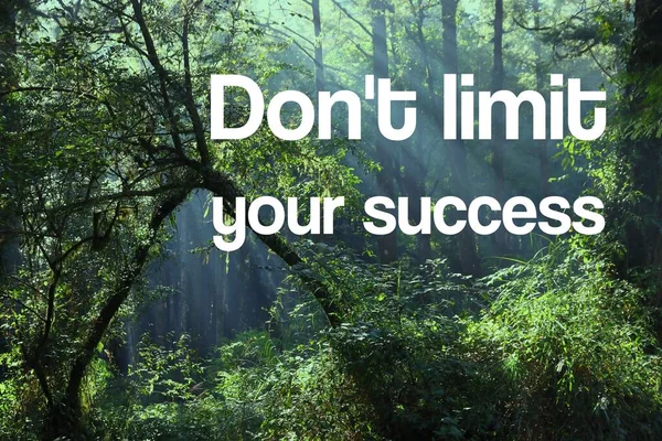 Begrenzen Sie Ihren Erfolg Nicht Arbeitsplatz Inspirierende Zitat Plakat Erfolgsmotivationstext — Stockfoto