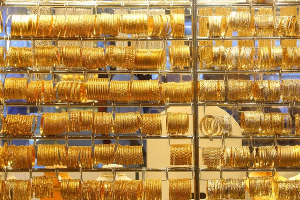 Dubai Gold Market Gold Souq Popolare Mercato All Ingrosso Dettaglio — Foto Stock