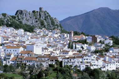 Gaucin town, scenes and white villages typical of Andalucia clipart