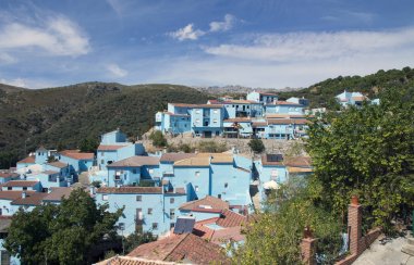 Juzcar, blue village,  typical of Andalucia clipart