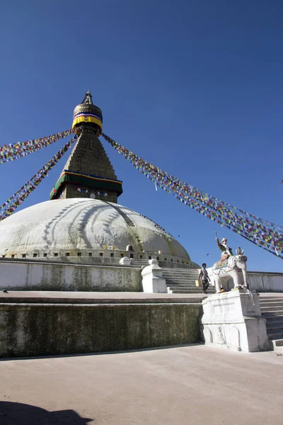 在尼泊尔的佛教寺舍利塔 — 图库照片