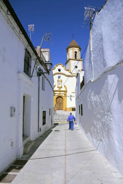 Jelenetek és a fehér falvakra jellemző Andalucia — Stock Fotó