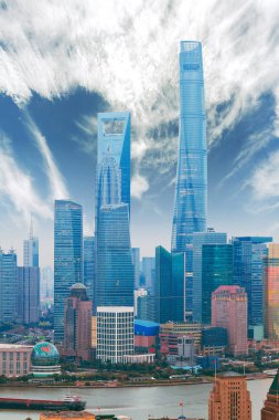 Shanghai bund manzarası, hava fotoğrafçılığı