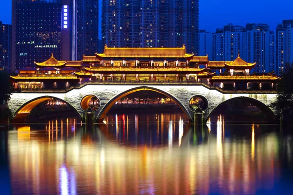 Chinese ancient bridge architecture of Night — Stock Photo, Image