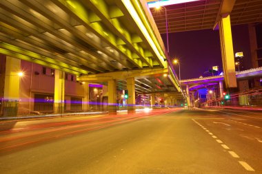 City road Üstgeçit gece sahne viyadük köprü