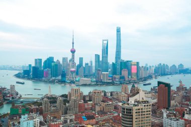Hava fotoğrafçılığı kuş manzaraya Shanghai manzarası