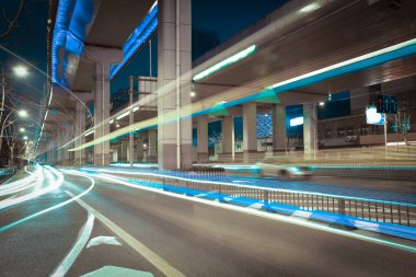 City road Üstgeçit gece sahne viyadük köprü