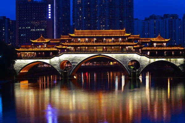 Chinese ancient bridge architecture of Night — Stock Photo, Image