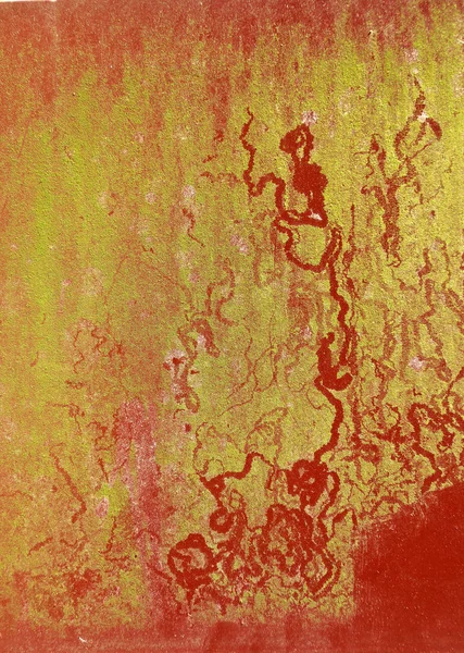Rote Farbe rostige Metallplatte Gold Partikel Oberfläche oxidiert — Stockfoto