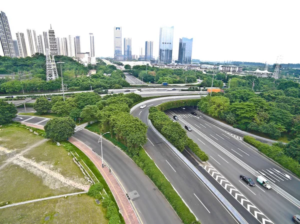 Aerial photography of City viaduct bridge road landscape — Stock Photo, Image