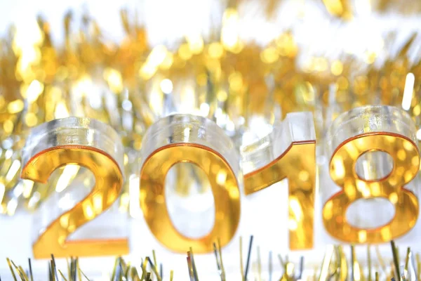 Golden 2018 3d digital icon — Stock Photo, Image