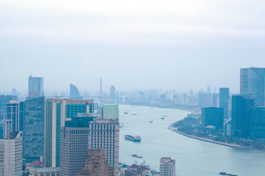 Shanghai bund manzarası, hava fotoğrafçılığı