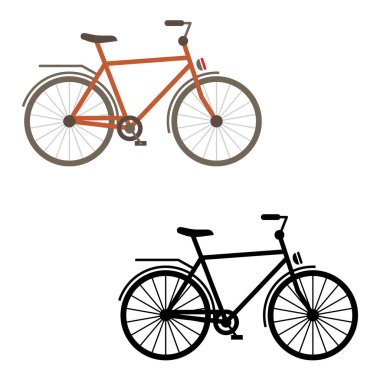  beyaz üzerine iki Bisiklet