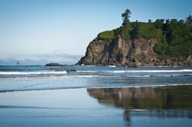 kayalar ve dalgalar halinde Ruby beach plaj sessiz 