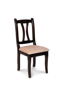 Tahta sandalye. Kırpma yolu ile izole edilmiş.