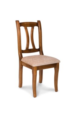 Tahta sandalye. Kırpma yolu ile izole edilmiş.