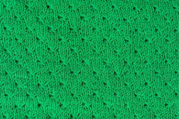 Yeşil örme kumaş dokusu