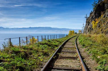 Sonbahar çevre-Baykal demiryolu, Doğu Sibirya, Rusya